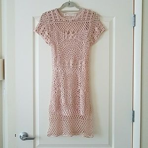 Zara knit crochet dress